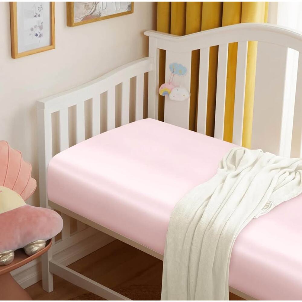 New/sealed:‎ Satin Crib Sheets 2 Pack, Soft Fitted Crib Mattress Sheets, Baby